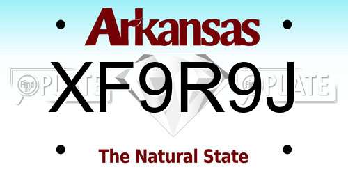 XF9R9J Arkansas License Plate