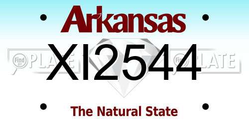 XI2544 Arkansas License Plate