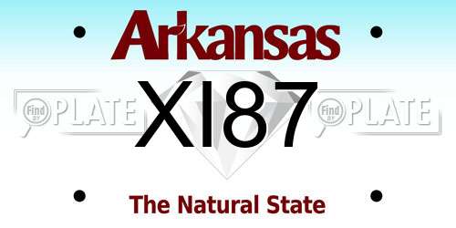 XI87 Arkansas License Plate