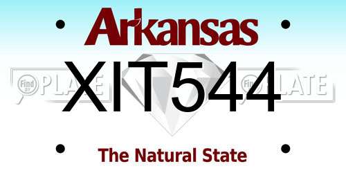 XIT544 Arkansas License Plate