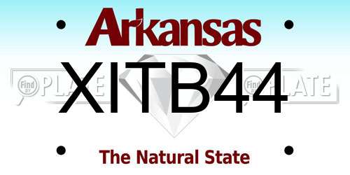XITB44 Arkansas License Plate