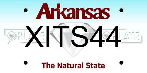 XITS44 Arkansas License Plate