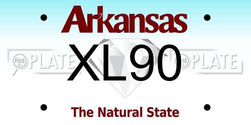XL90 Arkansas License Plate