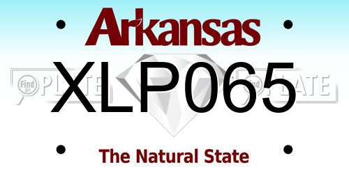XLP065 Arkansas License Plate