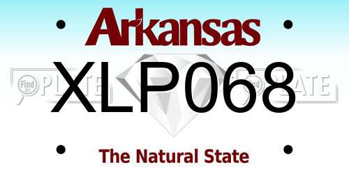 XLP068 Arkansas License Plate