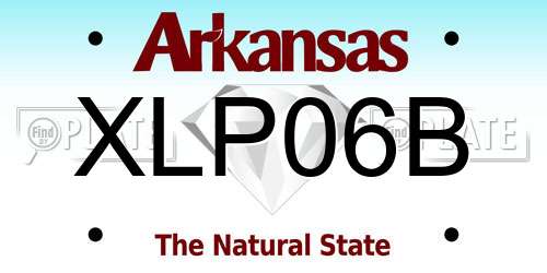 XLP06B Arkansas License Plate