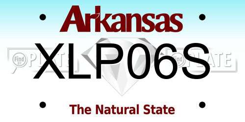 XLP06S Arkansas License Plate