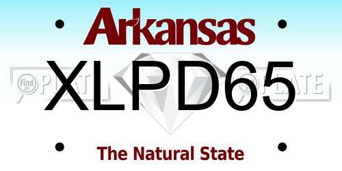 XLPD65 Arkansas License Plate