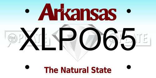 XLPO65 Arkansas License Plate