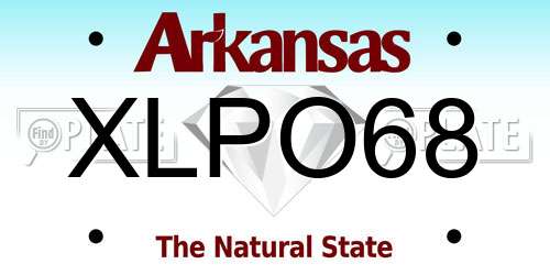 XLPO68 Arkansas License Plate
