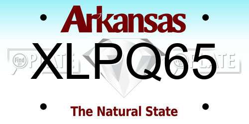 XLPQ65 Arkansas License Plate