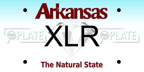 XLR Arkansas License Plate