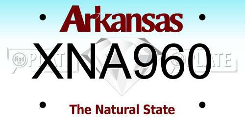 XNA960 Arkansas License Plate