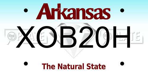 XOB20H Arkansas License Plate