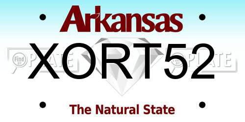 XORT52 Arkansas License Plate