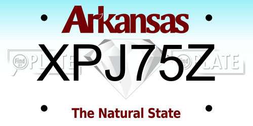XPJ75Z Arkansas License Plate