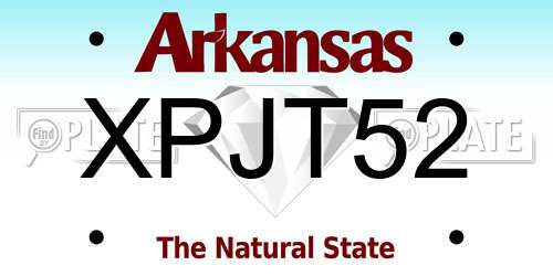 XPJT52 Arkansas License Plate
