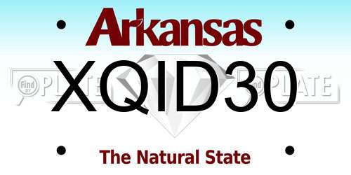 XQID30 Arkansas License Plate