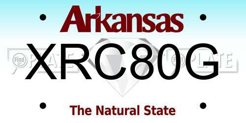 XRC80G Arkansas License Plate