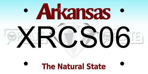 XRCS06 Arkansas License Plate