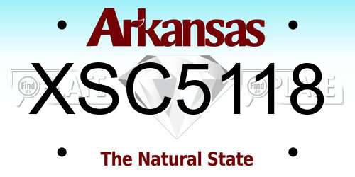 XSC5118 Arkansas License Plate