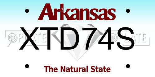 XTD74S Arkansas License Plate
