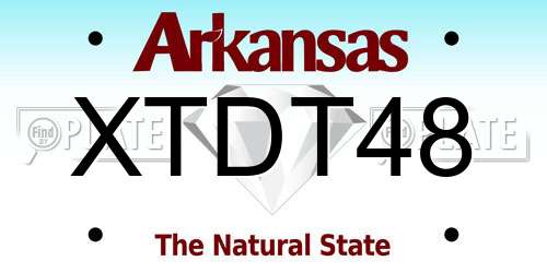 XTDT48 Arkansas License Plate