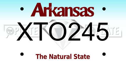 XTO245 Arkansas License Plate