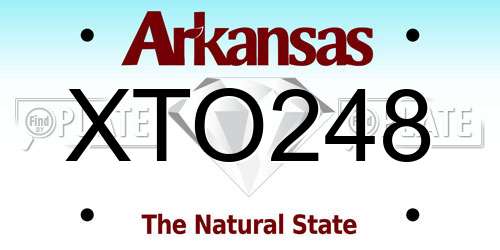 XTO248 Arkansas License Plate