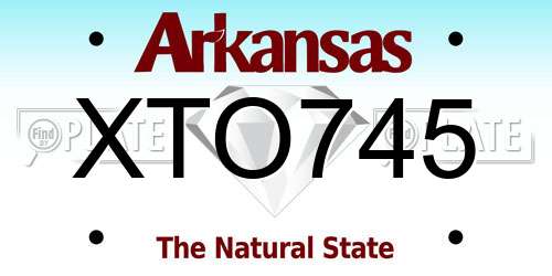 XTO745 Arkansas License Plate