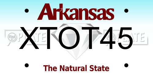 XTOT45 Arkansas License Plate