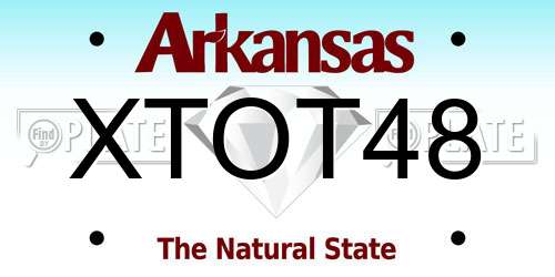 XTOT48 Arkansas License Plate