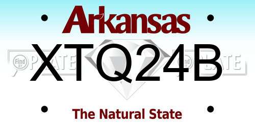 XTQ24B Arkansas License Plate