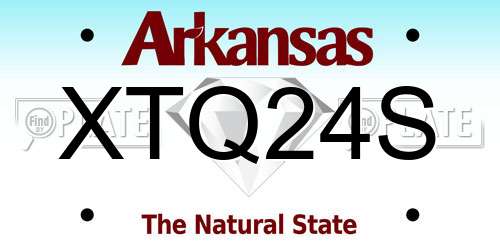XTQ24S Arkansas License Plate