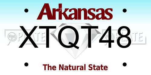 XTQT48 Arkansas License Plate