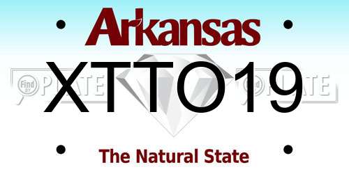 XTTO19 Arkansas License Plate