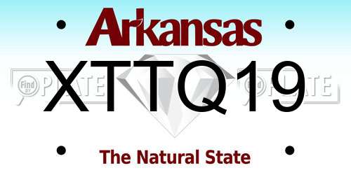 XTTQ19 Arkansas License Plate