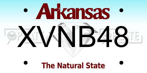 XVNB48 Arkansas License Plate