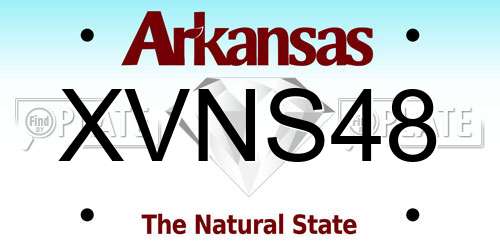 XVNS48 Arkansas License Plate