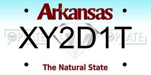 XY2D1T Arkansas License Plate