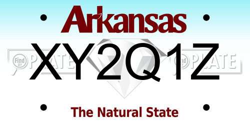 XY2Q1Z Arkansas License Plate