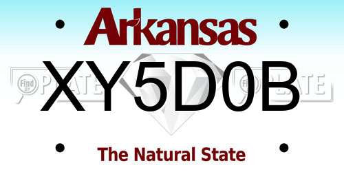XY5D0B Arkansas License Plate