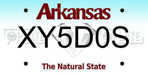 XY5D0S Arkansas License Plate