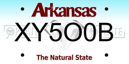 XY5O0B Arkansas License Plate