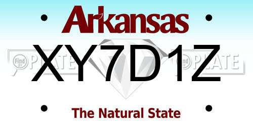 XY7D1Z Arkansas License Plate