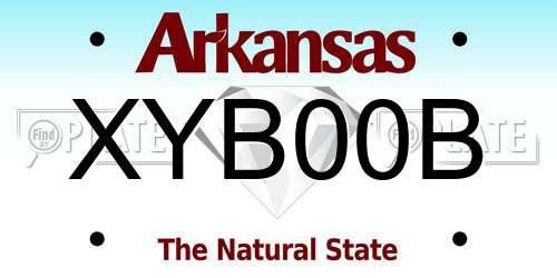 XYB00B Arkansas License Plate