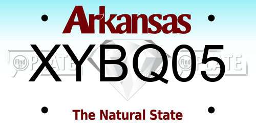 XYBQ05 Arkansas License Plate