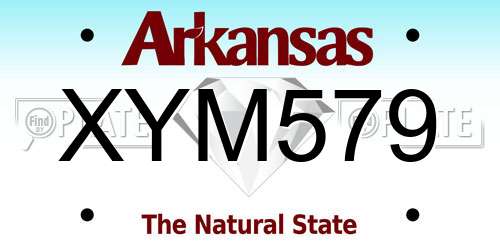 XYM579 Arkansas License Plate