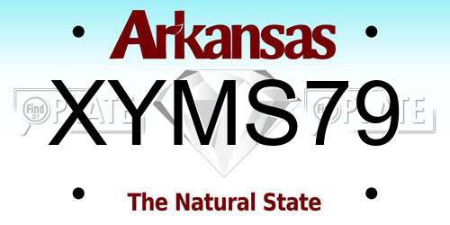XYMS79 Arkansas License Plate