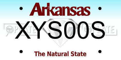 XYS00S Arkansas License Plate